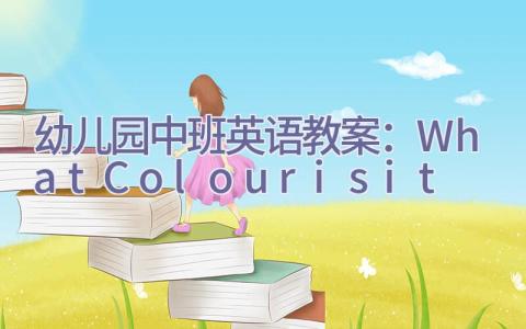 幼儿园中班英语教案：What Colour is it