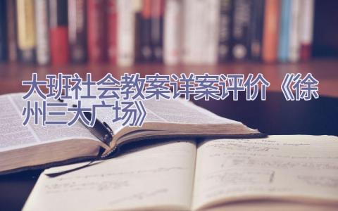 大班社会教案详案评价《徐州三大广场》