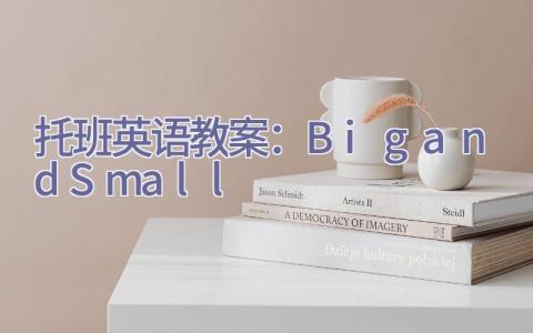 托班英语教案：BigandSmall