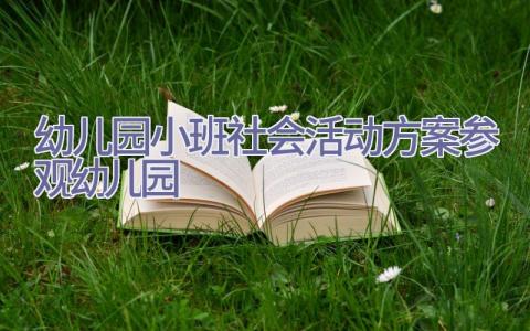 幼儿园小班社会活动方案参观幼儿园