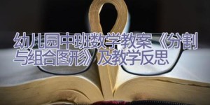 幼儿园中班数学教案《分割与组合图形》及教学反思