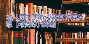 幼儿园中班游戏教案详案反思【可爱的小蜜蜂】