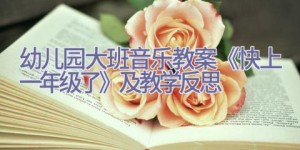 幼儿园大班音乐教案《快上一年级了》及教学反思