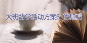 大班数学活动方案6的加减