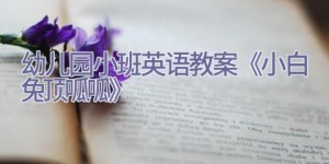 幼儿园小班英语教案《小白兔顶呱呱》