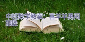 中班数学教案：喜羊羊勇闯狼堡