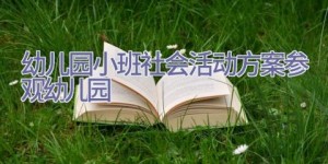 幼儿园小班社会活动方案参观幼儿园