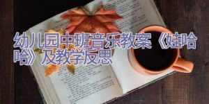 幼儿园中班音乐教案《娃哈哈》及教学反思