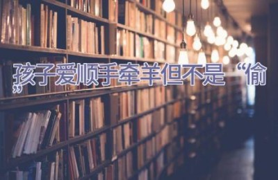 孩子爱顺手牵羊 但不是“偷”