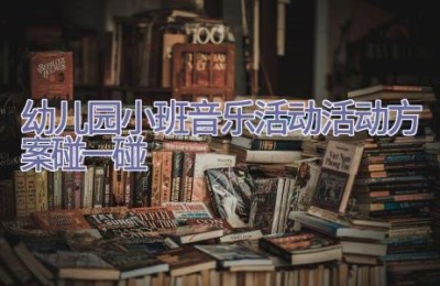 幼儿园小班音乐活动活动方案碰一碰