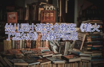 幼儿园小班安全教案《着火了怎么办》及教学反思