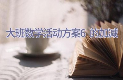 大班数学活动方案6的加减