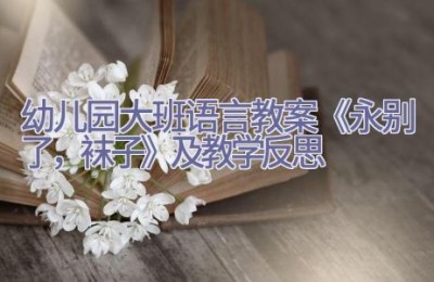 幼儿园大班语言教案《永别了，袜子》及教学反思