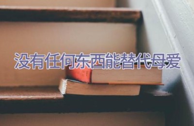 没有任何东西能替代母爱